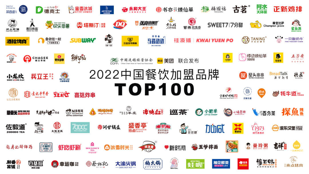 酒吧品牌2022中国餐饮加盟品牌TOP100，看看有没有你的品牌
